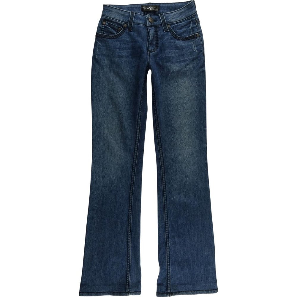 Cache Contour Collection 038 Boot Cut Jeans Women's 0 Flap Pockets Stretch A324